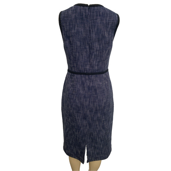 HOBBS Natalie Dress Sleeveless Tweed Navy Blue Jacket Blazer Set Suit Sheath M - Picture 8 of 12